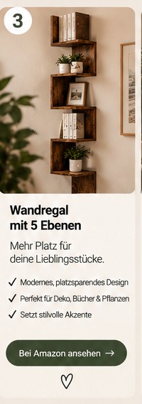 Wandregal mit 5 Ebenen – WOHNUKI Visual